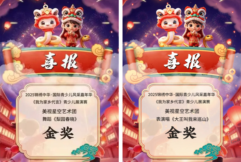 美視星空藝術(shù)團(tuán)斬獲雙金獎(jiǎng)丨榮耀綻放，逐夢(mèng)前行